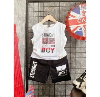 BỘ THUN BÉ TRAI SÁT NÁCH UP BOY (TRẮNG)